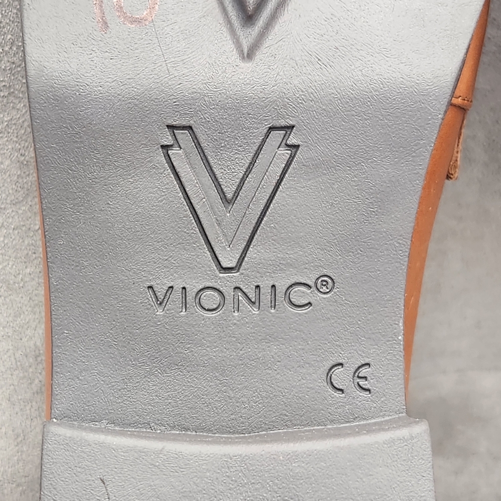 Vionic Dress Loafers 10 Brown Leather Cleo Classic Comfort Arch Support New $160 - Picture 13 of 13